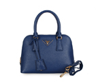 2013 Prada Saffiano Leather 25CM Two Handle Bag 0813 in Royal blue 0813