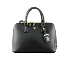 2013 Prada Saffiano Leather 33CM Two Handle Bag 0812 in Black 0812