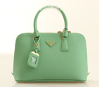 2013 Prada Saffiano Leather 33CM Two Handle Bag 0837 in Apple green 0837