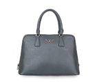 2013 Prada Saffiano Leather 33CM Two Handle Bag 0837 in Gray 0837