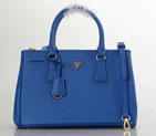 2013 Prada Saffiano Leather Tote Bag 1801 in Blue 1801