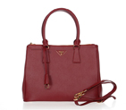 2013 Prada Saffiano Leather Tote Bag 1801 in Wine Red 1801