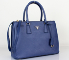 2013 Prada Saffiano Leather Tote Bag 2274 in Dark blue 2274