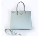 2013 Prada Saffiano Lux Tote Leather Handbag BR2404 in Lightlblue BR2404