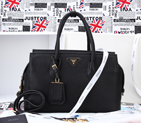2014 PRADA Grainy Leather Tote Bag BN2767 Black BN2767