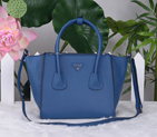 2014 Prada Original Leather Tote Bags BN2625 Royalblue BN2625