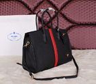 2014 Prada Saffiano Cuir Leather Tote Bag BN2788 Black BN2788