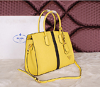 2014 Prada Saffiano Cuir Leather Tote Bag BN2788 Lemon BN2788