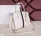 2014 Prada Saffiano Cuir Leather Tote Bag BN2788 White BN2788