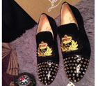 2015 Christian Louboutin Laser drilling rivets casual men shoes CLM0001