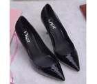 2015 Dior women Stone stripes heeled shoes DSW0097