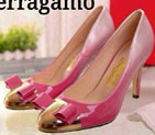 2015 Ferragamo women color gradient patent leather high-heeled shoes LFWS0073