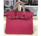 2015 Hermes Birkin 35CM Tote Bag Rose Grainy Leather H35 Gold H35