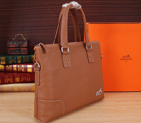 2015 Hermes Briefcase Grainy Calf Leather H8013 Wheat H8013
