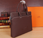 2015 Hermes Briefcase bag Original Calf Leather H8631 Coffee H8631