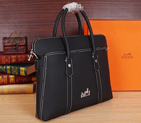 2015 Hermes Briefcase bag Original Calf Leather H8632 Black H8632