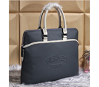 2015 Hermes Men Briefcase Original Calf Leather H3828 Blue H3828