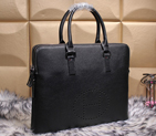 2015 Hermes Mens Briefcase Original Calfskin Leather H8011 in Black H8011