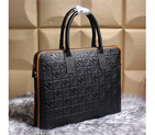 2015 Hermes Mens Briefcase Original Grainy Leather HC31 in Black HC31