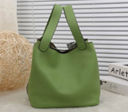 2015 Hermes Picotin Lock MM Bag in Clemence Leather H8616 Green H8616