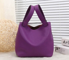 2015 Hermes Picotin Lock MM Bag in Clemence Leather H8616 Purple H8616