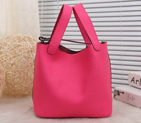 2015 Hermes Picotin Lock MM Bag in Clemence Leather H8616 Rose H8616