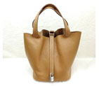 2015 Hermes Picotin Lock MM Bags Clemence Leather H1048 Camel H1048