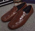 2015 Hermes men Crocodile stripes leather casual shoes HMS0094
