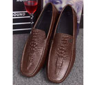 2015 Hermes men Crocodile stripes leather casual shoes HMS0093