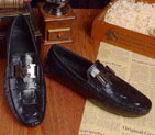 2015 Hermes men Crocodile stripes shoes HMS0088