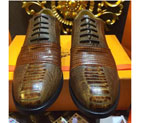 2015 Hermes men business  shoes in Lizard stripe leather HMS0121