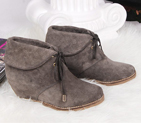 2015 Louis vitton women Nubuck leather and inside velvet boots SW0168