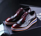 2015 Prada men Laser drilling patent leather shoes PSM0259