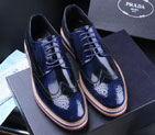 2015 Prada men Laser drilling patent leather shoes PSM0260