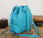 2015 gucci Bright diamante leather bucket bag in Light Blue 354228
