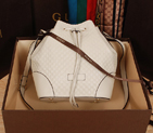 2015 gucci soft leather bucket bag in Off-white 354228