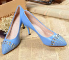 2015 gucci women high-heeled shoes with Rivet GWS139