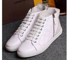 2015 louis vuitton men High-top casual shoes SML0336