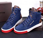 2015 louis vuitton men Nubuck high-top straps casual shoes SML0342