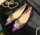 2016 Christian Louboutin Flats shoes in Silk CLWS0105