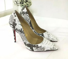 2016 Christian Louboutin Snake stripes leather women Sandals shoe CLWS0075