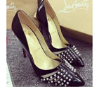 2016 Christian Louboutin high-heeled shoes in Patent leather with Rivet CLWS0123