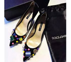 2016 Latest Dolce&Gabbana Patent leather high-heeled shoes with Heel Height 8.5cm DGW0011