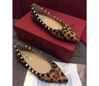 2016 Valentino women Flat shoes in horsehair with Rivet VN0175