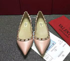 2016 Valentino women Flat shoes in sheepskin leather with Rivet VN0112