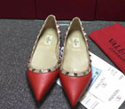 2016 Valentino women Flat shoes in sheepskin leather with Rivet VN0115