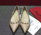 2016 Valentino women Flat shoes in sheepskin leather with Rivet VN0113