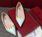 2016 Valentino women Flat shoes in sheepskin leather with Rivet VN0151