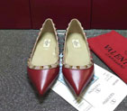 2016 Valentino women Flat shoes in sheepskin leather with Rivet VN0111