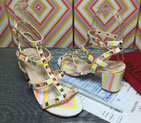 2016 Valentino women Sandals shoes with Rivet Heel Height 6.5cm VN0189